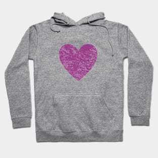 Distressed Heart - Mauve Hoodie